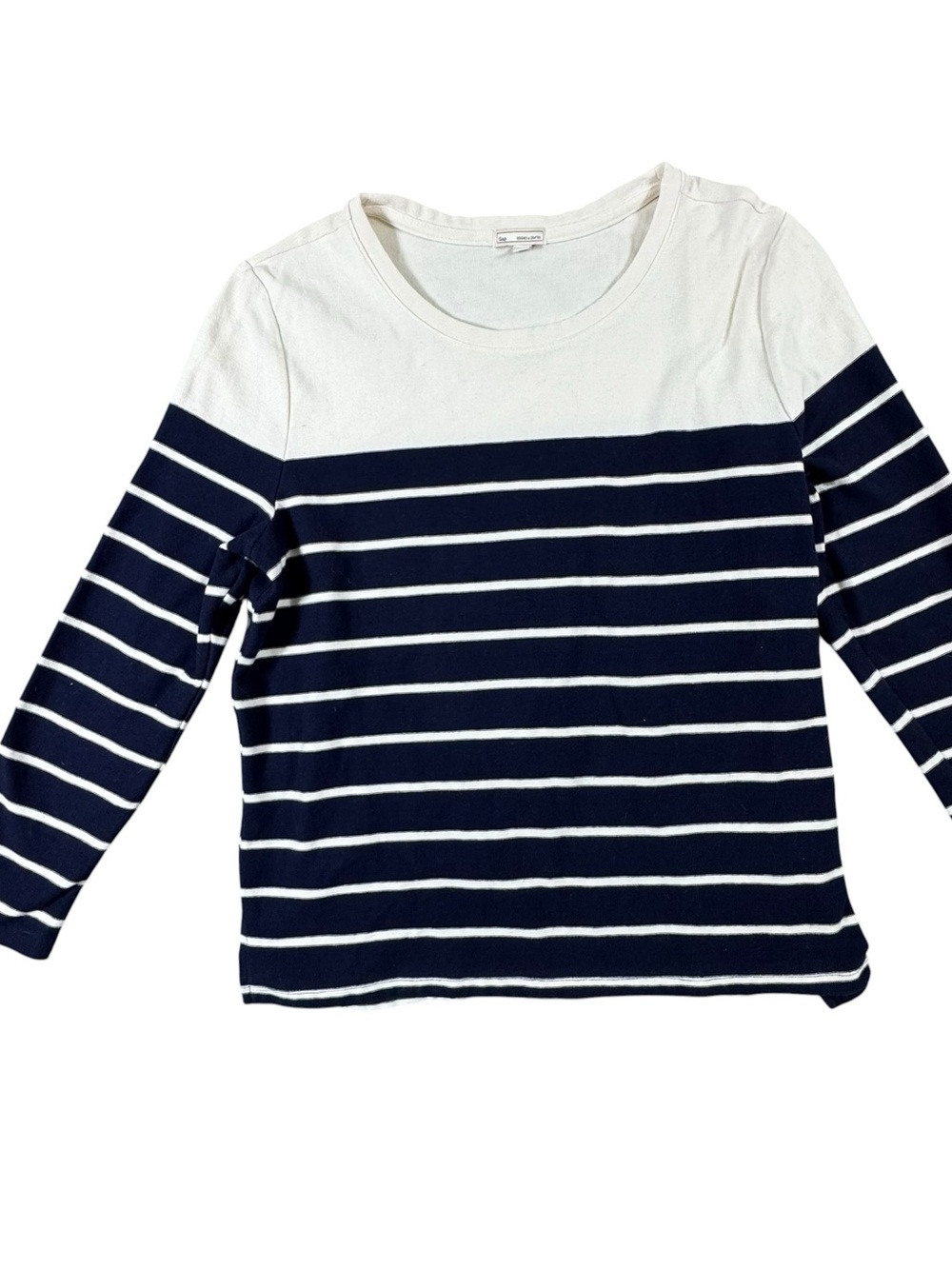 GAP Navy and White Striped Long Sleeve Sweater